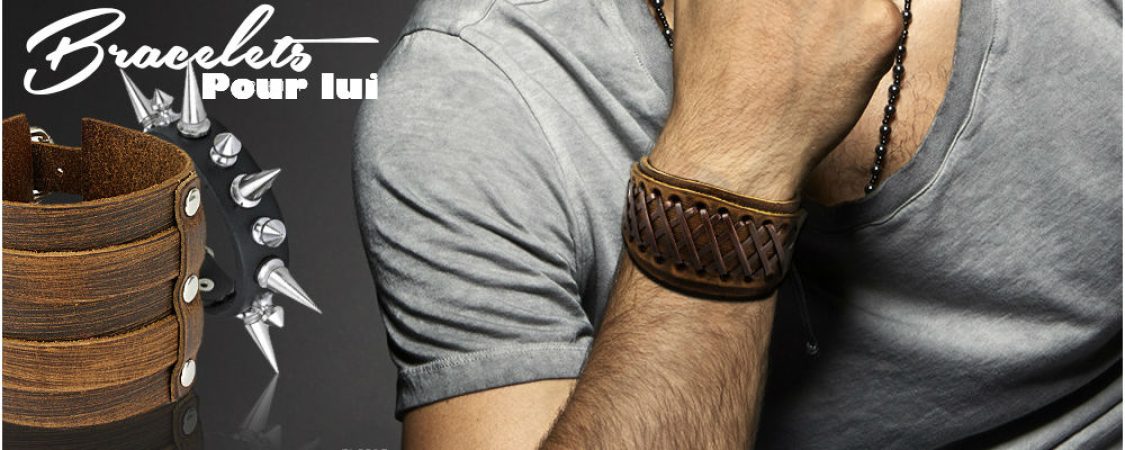 bracelets en cuir Homme Bijoux